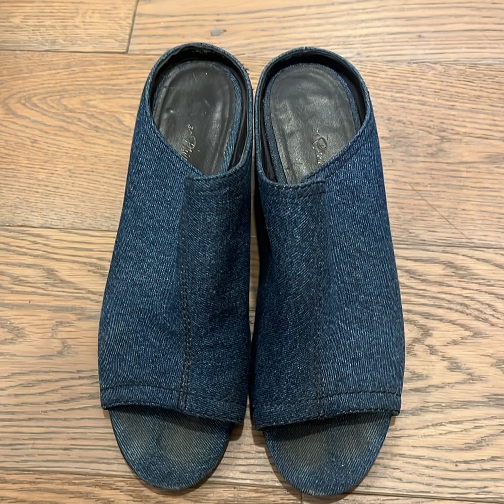 Phillip Lim Cube Dark Denim Block-Heel Mule Sandal - image 4